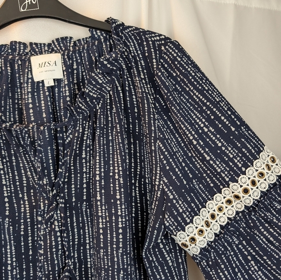 Misa Los Angeles Carmen  Blouse Size L In EUC - Picture 3 of 10